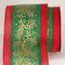 The Ribbon People Bright Green and Red Christmas Mistletoe Wired Craft Ribbon 4" x 10 Yards